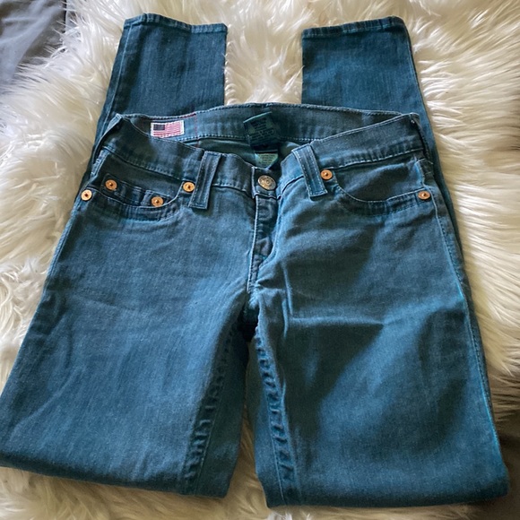 True Religion Jeans Truey Trousers Denim Casey Super Skinny QT Blue Waist 27 - Picture 6 of 8